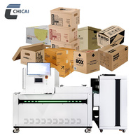 Chicai Digital otomatis penuh resolusi tinggi Printer Inkjet untuk kotak Pizza kotak kertas Cardboard-40m bergelombang/min tunggal