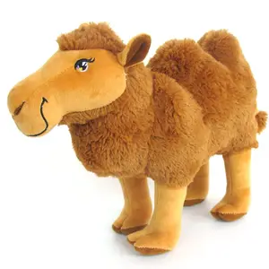 毛绒软驼背骆驼毛绒玩具儿童家居保育动物装饰品动物园派对道具礼品动物玩具棕色毛绒骆驼