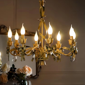 Principessa francese moderna semplice <span class=keywords><strong>lampadario</strong></span> con fiocco rosa italiano per la camera da letto della ragazza soggiorno o casa negozio di abbigliamento - Product Image 4