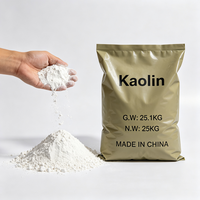 Poudre d'argile kaolinique calcinée blanche lavée à l'eau 325-1250 Mesh 42,8% Al2O3 pour glaçure céramique industrielle