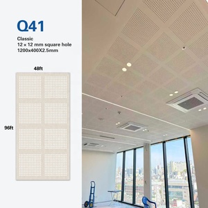 Plafond en plaques de plâtre perforées, design sans joint, panneaux acoustiques, <span class=keywords><strong>isolation</strong></span> <span class=keywords><strong>phonique</strong></span>, fourniture directe usine, régulièrement en stock. - Product Image 2