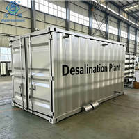 Système de dessalement d'eau par osmose inverse conteneurisé avec contrôle PLC, 8000L, filtre à eau UF, machine de purification d'eau potable
