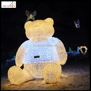 Oso Gigante de Navidad con Luces LED, Decoración para Fiestas, Festivales y Bodas al Aire Libre, Longitud Personalizable, IP44 - Product Image 2