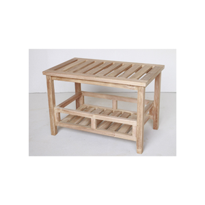 Tabouret de salle de bain Ananta, 68x42x45 cm, présente une finition lisse et bien poncée avec un design moderne et élégant, offrant à la fois style et fonctionnalité. - Product Image 1