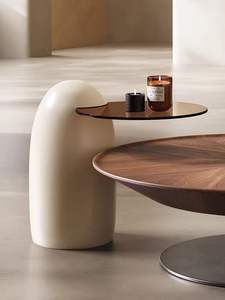 Prix <span class=keywords><strong>de</strong></span> gros minimaliste nordique Mobilier <span class=keywords><strong>de</strong></span> salon en bois au design moderne <span class=keywords><strong>Table</strong></span> basse ronde en bois pour salon - Product Image 4