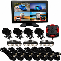 Monitor DVR Táctil de 10.1 Pulgadas con IA 360° BSD y Alarma LED que Reduce Accidentes en Carretillas Elevadoras, Camiones y Vehículos Agrícolas
