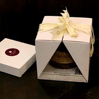 Luxuriöse Elegante Quadratische Transparente Kuchenverpackungsbox mit Angehängtem Bodenklappdeckel und Premium Doppelflügel-Verschluss