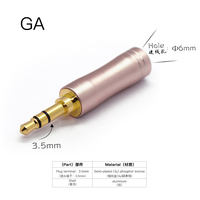Connecteur audio mono GA neuf, prise jack pour casque plaqué or 4,4 mm 3,5 mm 2,5 mm 5 pôles sortie AC