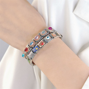 Prodotti di Tendenza: Bracciale Italiano con <span class=keywords><strong>Charm</strong></span> in Acciaio Inossidabile Altamente Lucidato, 18 Maglie - Product Image 2
