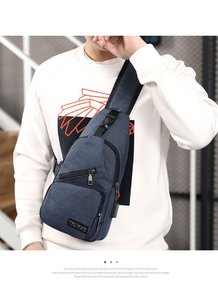 New 2026 Outdoor <b>Men</b> Crossbody Chest Bag Usb Shoulder Sports Waist Bags Fanny Pack Sling <b>Backpack</b> With Charging Port Storage Bag - Product Image 5