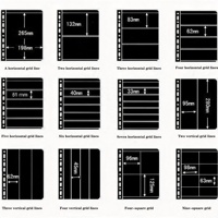 Páginas Interiores para Álbum Filatélico de PVC Universal de 9 Orificios, Hojas Sueltas, Fondo Negro, Doble Cara, 1-7 Filas, Impermeables, Portátiles