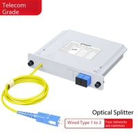 Divisor de Fibra Óptica PLC 1X2-1X16, Tipo Controlador Programable para Redes FTTH PON 4G WiFi en Exteriores, Longitud de Onda 190/1281310 Nm.