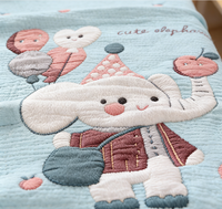 Couette rafraîchissante pour bébé, antibactérienne, motif dessin animé, lavable, moderne, en polyester, pour usage domestique - 150*200