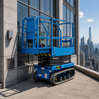 Lift Gunting Listrik Beroda 10.5m GS0810TL-B Platform Beban Berat 500kg dengan Ekstensi 900mm untuk Layanan Industri