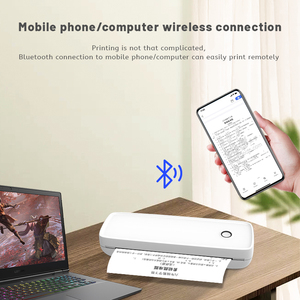 A80 Máy tính để bàn A4 Máy in nhiệt 150 mm/giây nhanh Máy in nhiệt Bluetooth/cổng USB với ứng dụng <span class=keywords><strong>Android</strong></span> - Product Image 4