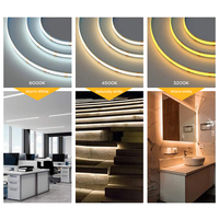 Bande lumineuse COB 24V pour éclairage de miroir, décoration d'ambiance de pièce, décoration de miroir, bande LED flexible