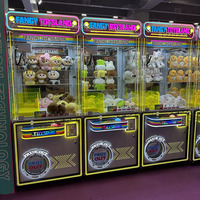 Distributeur automatique de griffes de poupée à pièces 1 joueurs jouets animaux en peluche jeu de grue Double robinet ufo Catcher Machine