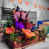 Défilé de dinosaures animatroniques, décoration de carnaval, flotteur lumineux LED, flotteur de festival, affichage personnalisé pour parc à thème