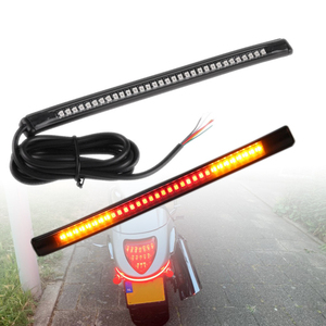 <span class=keywords><strong>Feu</strong></span> de <span class=keywords><strong>stop</strong></span> et <span class=keywords><strong>clignotant</strong></span> LED pour motos, bandeau pour feux, pièces détachées, universel, flexible, 48 pouces - Product Image 1