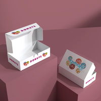 Offre spéciale Emballage de luxe en papier pour beignets et biscuits boîte cadeau bonbon dessert avec logo personnalisé