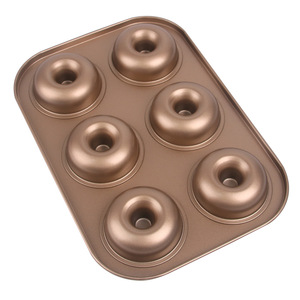 Molde para donuts de 6 cavidades, bandeja antiadherente para hornear, apta para horno, herramienta para repostería casera. - Product Image 4