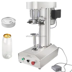 Stainless Steel Desktop Semi Automatic Easy Open PET Tin Pop Can Seamer Capping Sealing Machine