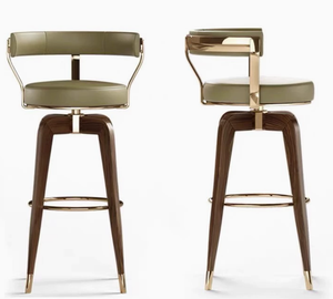 <span class=keywords><strong>Chaise</strong></span> de bar en <span class=keywords><strong>bois</strong></span> massif à dossier haut de style italien, luxe léger, pour salon moderne, <span class=keywords><strong>chaise</strong></span> industrielle - Product Image 2