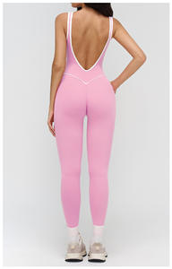 Conjunto de Ropa Deportiva de Yoga con Bloques de Color ODM, Ropa de Entrenamiento de Alta Resistencia, Mono Deportivo de Yoga para Mujer - Product Image 4