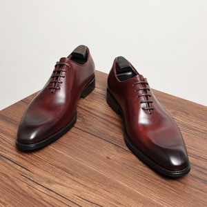 High End Men's Oxford <b>Shoes</b> Genuine Leather Handmade Lace-up Pointed Toe <b>Height</b> <b>Increasing</b> Winter Wedding Banquet Business - Product Image 6