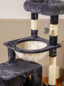 Árvore Arranhadora para Gatos Moderna em Pelúcia Sintética <span class=keywords><strong>2026</strong></span>, Casa para Gatos, Poste de Arranhar para Escalar - Product Image 4
