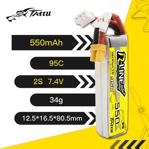 Tu R-LINE 1.0 2s 3s <span class=keywords><strong>lipo</strong></span> סוללת <span class=keywords><strong>lipo</strong></span> <span class=keywords><strong>7.4v</strong></span> 11.1v 550mah 95c עבור rc מזל "ט מסוק quadropter fpv מירוץ מזל" ט סוללה - Product Image 2