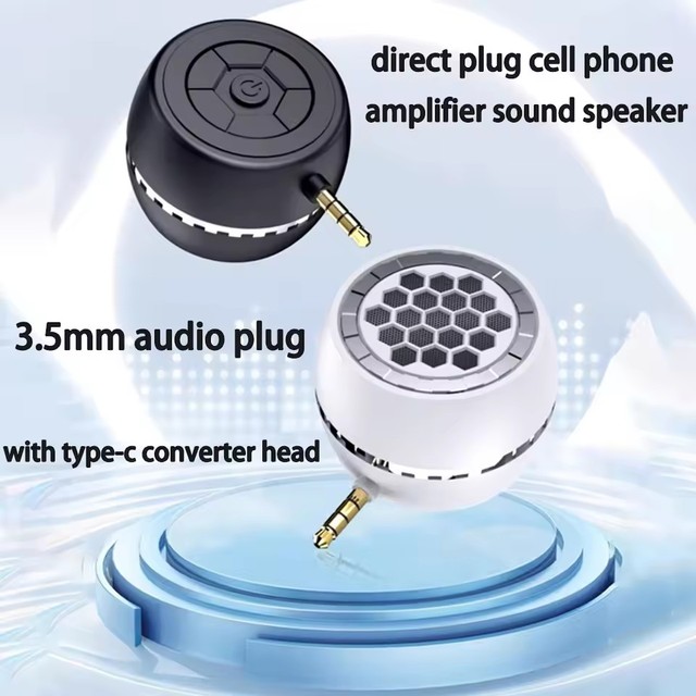 Portable Wireless Speaker Phone External Speaker Universal 3.5mm Jack Mini Sound Box Supplies for Smartphone Tablet Laptop MP3/4