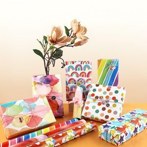 Confezione arcobaleno Set di decorazioni 2024 rotolo di carta copertina del <span class=keywords><strong>libro</strong></span> involucro per san valentino Halloween regali di Pasqua per mamma sorella - Product Image 2
