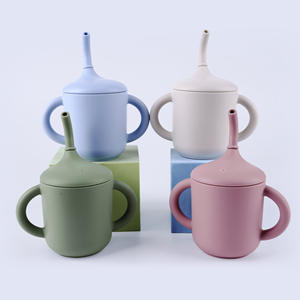 Gobelet d'apprentissage pour bébé en silicone souple, <span class=keywords><strong>personnalisable</strong></span> en gros, première étape - Product Image 4