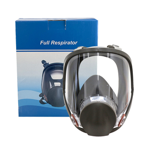 Masque respiratoire intégral pour la peinture au pistolet, la poussière, le formaldéhyde, l'ammoniaque, les pesticides chimiques, en silicone avec double filtre - Product Image 1