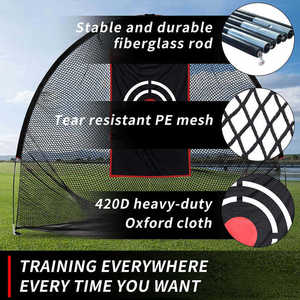 Filet d'entraînement de golf durable de haute qualité 8 pieds x 7 pieds, filet de pratique de golf extérieur avec cible - Product Image 3
