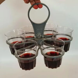 Porte-gobelets pliable 6-en-1 en plastique simple et réutilisable pour la livraison de café et de boissons LM LM25091 - Product Image 4