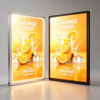 Cajas de Luz LED Ultrafinas de 8mm para Publicidad en Escaparates de Tiendas, 3000K-6000K, Letrero Retroiluminado de Pared