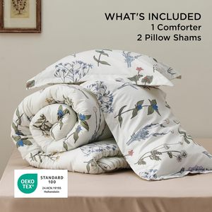 Hot Sale <strong>Bedding</strong> Set 3 Pieces <strong>Cute</strong> Floral <strong>Bedding</strong> 1 Soft Botanical Flowers Duevt and 2 Pillow Case - Product Image 4