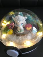 Kit de décoration de bricolage Fournitures de figurines de forme ronde Figurines d'hiver pour animaux végétaux illuminées Design personnalisé Terrarium
