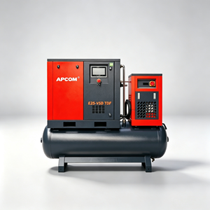 Compresseur d'air rotatif à vis APCOM 4-en-1 intégré PM VSD avec sécheur d'air, réservoir et filtres 7,5 kW 11 kW 15 kW 10-20 CV - Product Image 2