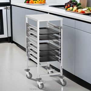 Carrito de Transporte Gastronorm de Acero Inoxidable con Estantes para Bandejas GN 1/1 para Restaurantes y Hoteles Comerciales - Product Image 1