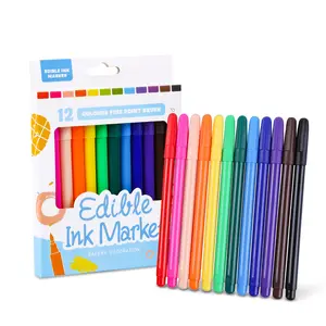 Kuchen Dekorationen heiß Bäckerei Qualität Keks Kuchen Linie Zeichnung Lebensmittel Stift 12 Farbpigment Stift essbare Farbe Stift Kuchen Dekoration