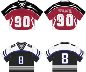 Magliette Crop Personalizzate in Rete con Sublimazione, Maglie Corte Boxy da Football Americano, Maglia Crop Retrò da Football Americano, Streetwear - Product Image 2