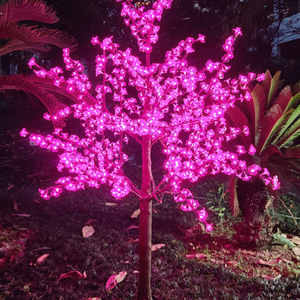 Lampe <span class=keywords><strong>LED</strong></span> de simulation d'arbre à fleurs de <span class=keywords><strong>cerisier</strong></span> et de pêcher, étanche, pour l'aménagement paysager extérieur, la cour et la pelouse, éclairage décoratif - Product Image 3
