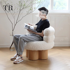 Turri Cloud Couch Esthétique Blanc Berbère Polaire Tissu Salon Meubles Beauté Attente Réception Chaise & Canapé - Product Image 4