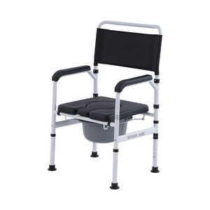 <span class=keywords><strong>Chaise</strong></span> de toilette portable pliable en alliage d'aluminium pour personnes handicapées, fauteuil roulant manuel pour la douche et la salle de bain - Product Image 6