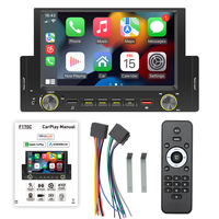 Unidad Principal de Audio para Auto con Pantalla Táctil de 6.2 Pulgadas, Bluetooth, USB, Carplay y Android Auto Inalámbricos, Universal, de Un Solo DIN