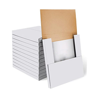 Boîte d'expédition pour disques vinyles, boîte en carton ondulé kraft blanc pour l'expédition et l'emballage de disques vinyles LP, protection pour les disques vinyles