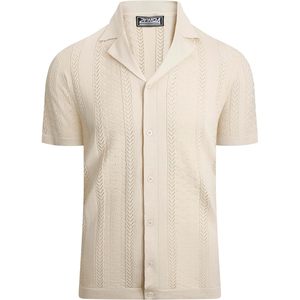 Camisa de Vestir de Punto Personalizada para Hombre, Cuello Camisero, Manga Corta, Transpirable - Product Image 1